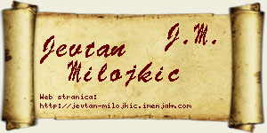 Jevtan Milojkić vizit kartica